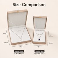 Hochwertige Schmuck-Geschenkbox Handgefertigte Leder-Schmuckschatulle mit Individuellem Logo Luxuriöse Hochzeits-Ringbox Schmucketui