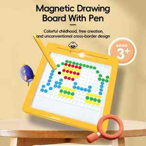 Bolígrafo magnético de plástico portátil personalizado, tablero de dibujo para bebés de 2 a 4 años, bolígrafo móvil, rompecabezas de cuentas, juguetes, material didáctico para jardín de infantes - Product Image 3