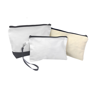 Hot Sale <strong>Custom</strong> <strong>Printed</strong> Logo Eco Women's Makeup Bag Cotton Canvas Zipper Travel Toiletry Cosmetic <strong>Pouch</strong> - Product Image 3