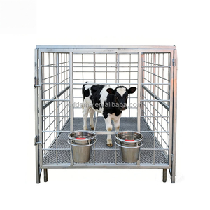 Nouvelle niche à veaux mobile en acier galvanisé à chaud, durable et facilement déplaçable sur roues pour ferme d'élevage - Product Image 6