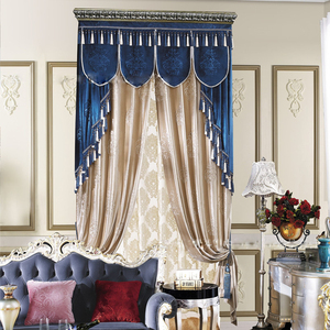 Châu Âu 3D Ép Và Dập Nổi Ý Nhung Hoàn Thành Màn Rèm Với Swag Đường Viền Bằng Vải Tùy Chỉnh Dự Án Khách Sạn - Product Image 3