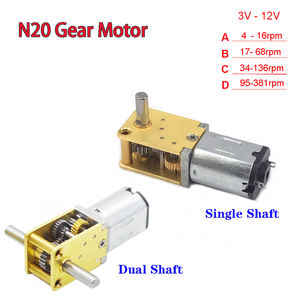 Smart Electronics Micro N20 Motor de engranaje de metal de un solo eje/de doble eje, Motor de CC de alto par de baja velocidad de 4rpm-380rpm - Product Image 3