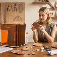 Machine de gravure laser 3D A1C avec positionnement visuel IA, machine de marquage et de découpe de bureau fermée 5W 220V, garantie 1 an