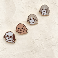 Épinglette personnalisée en émail dur plaqué or avec logo animal adorable, badge en métal pour revers avec impression sérigraphiée