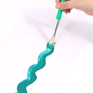 FOSKA – Lot de 4 pinceaux ronds pour aquarelle et <span class=keywords><strong>peinture</strong></span> à l'huile pour enfants, avec poils durables et manches ergonomiques, pour fournitures artistiques - Product Image 4