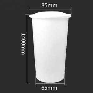 Tanque de cultivo de peces de plástico LLDPE redondo de 500L de <span class=keywords><strong>alta</strong></span> calidad, diseño alto delgado <span class=keywords><strong>con</strong></span> <span class=keywords><strong>tapa</strong></span>, cubo de agua de grado alimenticio, tambores, cubos y barriles - Product Image 3