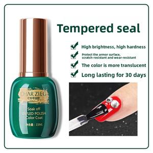 CHARZIEG Esmalte de Uñas en <span class=keywords><strong>Gel</strong></span>, Capa Superior Mate, <span class=keywords><strong>Gel</strong></span> Fortalecedor, <span class=keywords><strong>Gel</strong></span> de Fototerapia para Capa Base y Capa Superior, Botella Grande Verde - Product Image 3