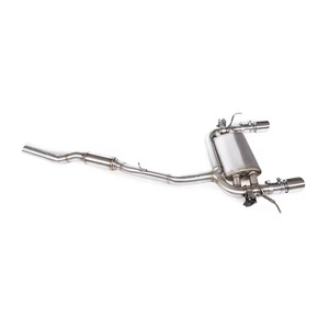 Terminale di scarico Audi TT MK2 2.0T con bordo smussato <span class=keywords><strong>101</strong></span>, singolo tamburo, doppia valvola, quattro uscite, in acciaio inossidabile, per sezione centrale-posteriore - Product Image 3