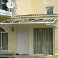 Extérieur Diy Étanche Prix Fenêtre Aluminium Toit Polycarbonate Couverture De Pluie Terrasse Balcon Patio Couverture Auvent Auvent Auvent