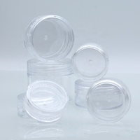 Mini Pot à Crème Transparent en Plastique avec Couvercle 3ml 5ml 10ml 2.5g 3g 5g 10g 15g 20g 25g 30g, Conteneur Échantillon Cosmétique