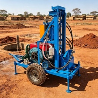 Machine de forage de puits d'eau compacte et économique de 200 m, fabriquée en Chine, pour usage agricole, avec design compact et contrôle facile