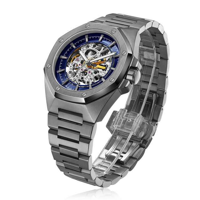 High Quality Reloj Stainless Steel Automatic Watches Skeleton Mens Waterproof Watch Luxury Automatic Wrist Watch Mechanical