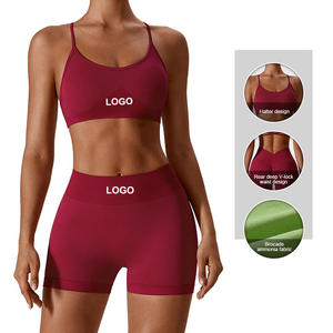 กางเกงขาสั้นสำหรับเล่นโยคะสำหรับผู้หญิง7137ชุดเซตเสื้อชั้นในยืดยกกระชับก้นชุดเล่นโยคะใหม่ - Product Image 5