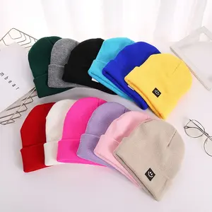 Gorros de algodón de un solo puño gorros con logotipo gorro bordado personalizado gorro de mujer