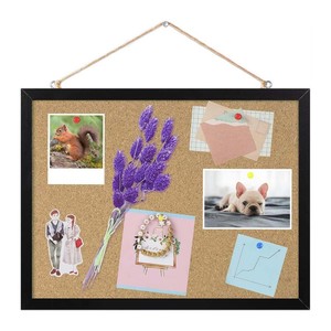 Bán buôn treo bảng thông báo nút chai 50x70cm Bảng tin ảnh tường hiển thị với rắn khung gỗ Memo thông báo pin Board - Product Image 1