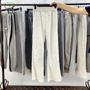 Vente en gros d'usine, pantalons de sport en coton épais d'occasion, cordon de serrage, hiver, course à pied, chaud, décontracté, pantalon de survêtement doux, vêtements d'occasion en balles - Product Image 5
