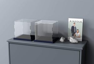 Hiện đại Matte đen cơ sở 5 inch <span class=keywords><strong>Cube</strong></span> rõ ràng Acrylic hiển thị trường hợp thân thiện với môi trường chống bụi trường hợp cho sưu tầm & đồ chơi (5x5x5 inch) - Product Image 6