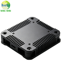 Support de caméra pour drone UAV en aluminium 6061 T6 usiné CNC, charnière de cardan, fraisage 5 axes, anodisé noir