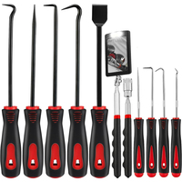 Kit d'outils de précision automobile : crochets, grattoir de joint, pince de retrait de clips en caoutchouc en acier au vanadium, et pince de ramassage magnétique télescopique