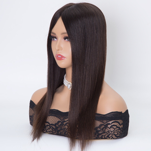 Topper de <span class=keywords><strong>cheveux</strong></span> humains européens de haute qualité pour femmes, 2026, 5,5 x 6,5, couleur naturelle, double base en soie avec contour en PU - Product Image 5