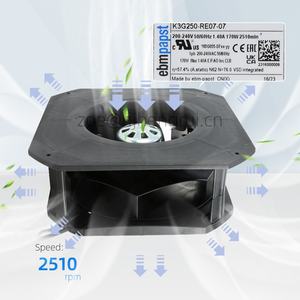 Ventilateur centrifuge de refroidissement ebmpapst K3G250-RE07-07 230V AC 1.4A 170W 2510RPM avec support de module EC pour moteur de broche servo Siemens - Product Image 3