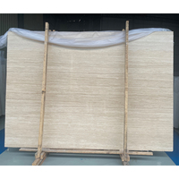 Pierre Naturelle Wabi-sabi Beige Blanc Dubai Travertin Dalle Pour Baignoire Vanité Panneau Mural Salle De Bains Carrelage Décoration Maison