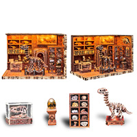 Miniature de chalet DIY pour puzzle 3D, assemblage en bois, scène miniature, ornement, cadeau, jouet, à partir de 14 ans, emballage en boîte colorée