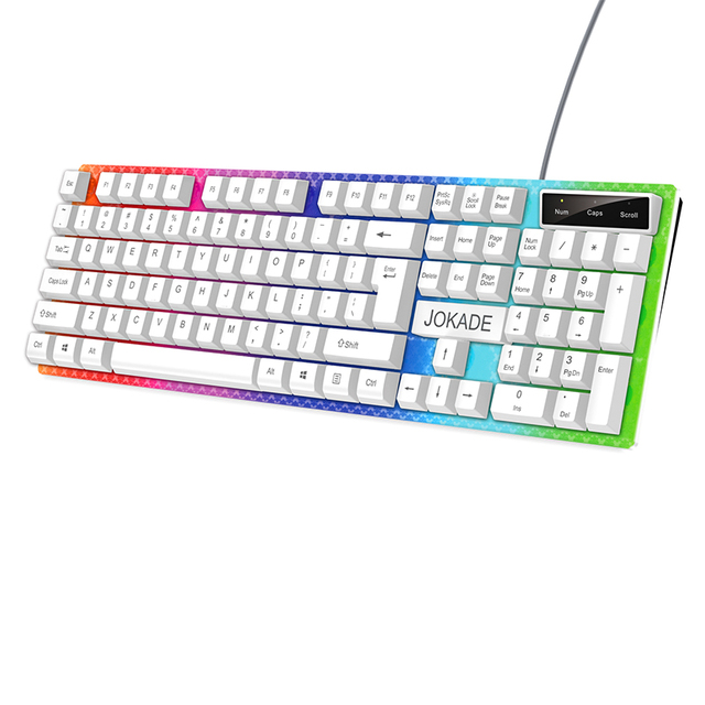 JOKADE Luminous Gaming Keyboard Pc Computer Keyboards Smart Usb 1.2m Wired Gaming Business Office Laptop Keyboard with Light