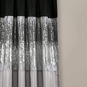 Rideau de fenêtre de literie de luxe en polyester à paillettes scintillantes - Product Image 2