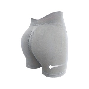 Shorts de Yoga de Cintura Alta Elásticos <span class=keywords><strong>para</strong></span> <span class=keywords><strong>Mujer</strong></span>, Cintura en V, Levanta Glúteos, Sin Costuras, Secado Rápido, <span class=keywords><strong>para</strong></span> Pilates, <span class=keywords><strong>Correr</strong></span>, Fitness, Deportes - Product Image 4