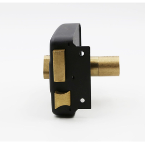 <span class=keywords><strong>Serrure</strong></span> murale <span class=keywords><strong>horizontale</strong></span> personnalisée noire en cuivre massif, <span class=keywords><strong>serrure</strong></span> de porte extérieure de haute qualité pour portail et porte de jardin - Product Image 5