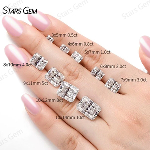 Diamant en vrac certifié IGI Starsgem, 1,0 ct, couleur DEF, pureté VVS, taille Radiant, diamants HPHT CVD, diamant cultivé en laboratoire - Product Image 4