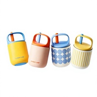 Boîte à lunch carrée isotherme pour petit-déjeuner, 450 ml, couvercle en plastique, cuillère, acier inoxydable 304, anti-fuite, compatible micro-ondes