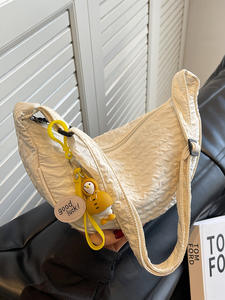 Bolso Pequeño de Lona, Estilo Coreano, Bolso Bandolera, Bolso de Hombro Tipo Dumpling para Mujer - Product Image 6