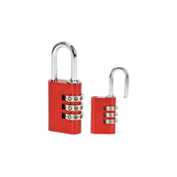 Cadenas à combinaison à 3 chiffres, logo personnalisé, antivol, étanche, utilisation sur porte et fenêtre, durable, haute sécurité, aluminium solide, 4 codes