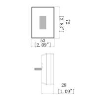 Nouvelle lampe de gabarit latérale LED 12V pour remorque, camping-car, camion, forme rectangulaire, fixation par goujon, IP67, vente en gros aux États-Unis