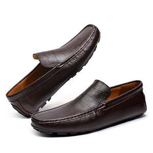 Scarpe Casual da uomo estive mocassini <span class=keywords><strong>in</strong></span> pelle traspirante Slip on Boat scarpe da uomo di lusso italiano di marca mocassini da guida taglia 37-47 - Product Image 5