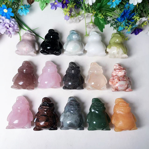 Wholesale 65mm Natural Hand Carved Mix Quartz Crystal Healing Stone Animal Craft Crystals Cartoon <strong>Figure</strong> for Decoration - Product Image 4