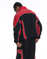 Veste coupe-vent légère en nylon 100% Ripstop Twill, col contrasté, coupe minimaliste urbaine, broderie personnalisée pour homme