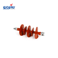 Isolateur de suspension en polymère de silicone à capuchon haute tension, gris, pour câble, certifié YOJIU FXBW CE ISO CN;ZHE