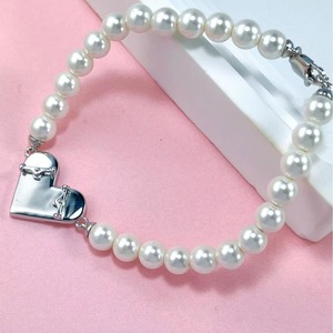 Hot Selling Cross Border Heart Freshwater <b>Pearl</b> Beaded <b>Bracelet</b> Korean Style High-End Fashion Niche with Temperament - Product Image 6