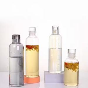 Botella de Agua de Vidrio de Borosilicato con Logotipo Personalizado JM, con Marcador de Tiempo, Transparente, de Color, para Beber - Product Image 6