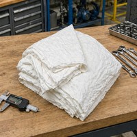 Chiffons de nettoyage en coton blanc 100% - Échantillon gratuit - Boîte de chiffons en coton 100% - Chiffons de nettoyage industriels