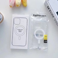 Pour iPhone 17 Pro étui Transparent TPU PC antichoc magnétique clair couverture de téléphone portable pour iPhone 17 16 15 14 13 12 11 Pro Max
