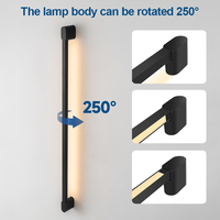 Nouvelle lampe murale d'intérieur, éclairage pour escaliers, chambre, couloir, lampes murales pour la maison, salon, bande lumineuse LED avec profil en aluminium