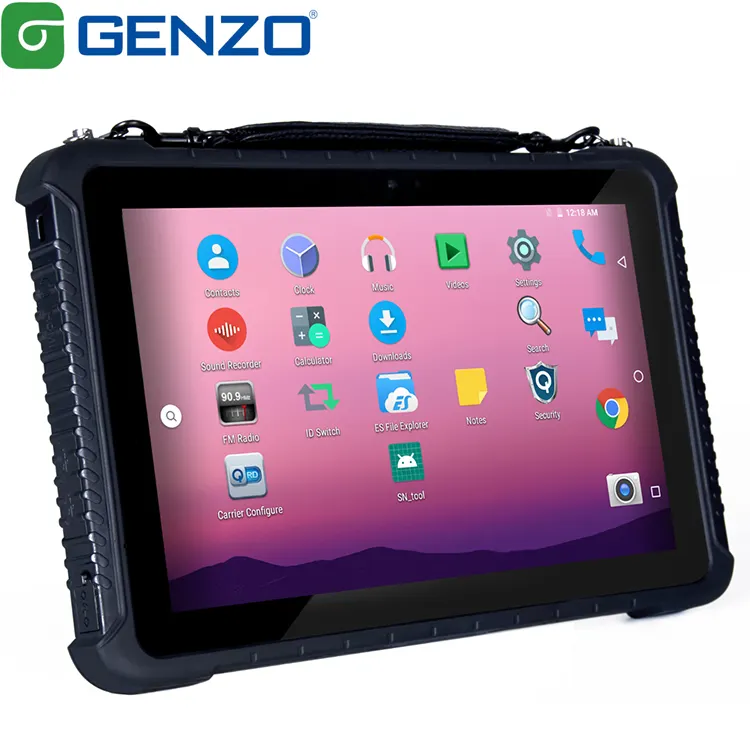 GENZO 10 inç sağlam android tablet geçti GMS ile 1D/2D MT110 endüstriyel sağlam Tablet 10 inç
