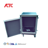 Mallette de vol en rack pour mélangeur recyclable avec roulettes inclinées supérieures 8U/10U/12U/16U incluses