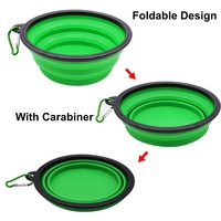 Gamelles pliables portables pour chiens et chats avec logo personnalisé, en TPE, pour l'extérieur, avec mousqueton, pour voyage et maison