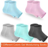 Gants tactiles en gel pour mains et pieds avec logo intégral en fil plume, et chaussettes de talon en gel pour l'automne – Vente en gros