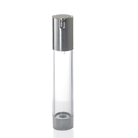 Vente en gros de luxe en plastique 15ml 20ml 30ml 35ml Bouteilles vides sans air pompe transparente de soins personnels pour le corps crème visage shampooing